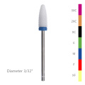 China Wholesale Polishing Rounded Top Ceramic Nail Drill Bit